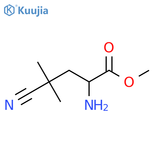 methyl 2-amino-4-cyano-4,4-dimethylbutanoate structure