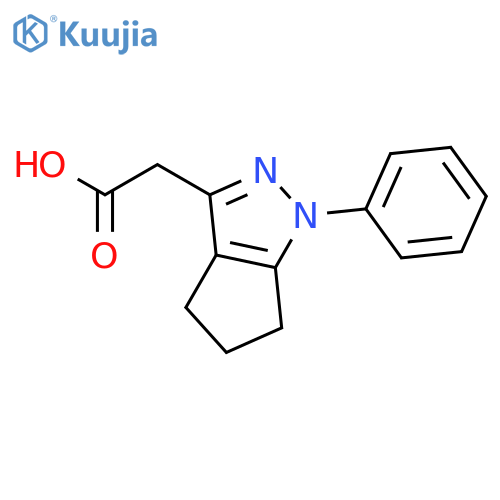 (1-phenyl-1,4,5,6-tetrahydrocyclopenta[c]pyrazol-3-yl)acetic acid structure