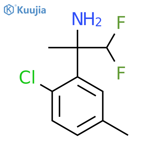 2-(2-chloro-5-methylphenyl)-1,1-difluoropropan-2-amine structure