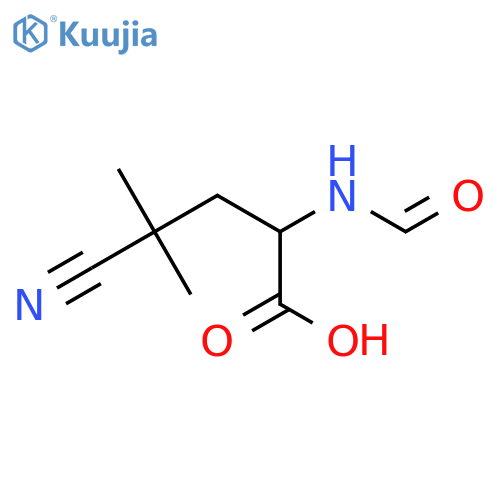4-cyano-2-formamido-4,4-dimethylbutanoic acid structure