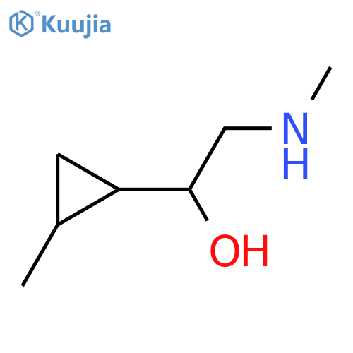 2-(methylamino)-1-(2-methylcyclopropyl)ethan-1-ol structure