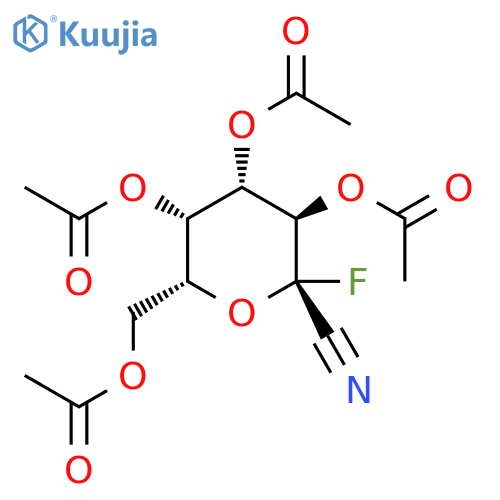 2,3,4,6-Tetra-O-acetyl-1-deoxy-1-fluoro-a-D-galactopyranosyl cyanide structure