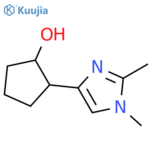 2-(1,2-dimethyl-1H-imidazol-4-yl)cyclopentan-1-ol structure