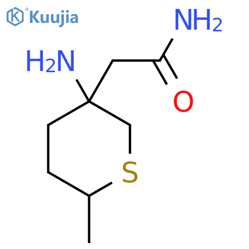 2-(3-amino-6-methylthian-3-yl)acetamide structure