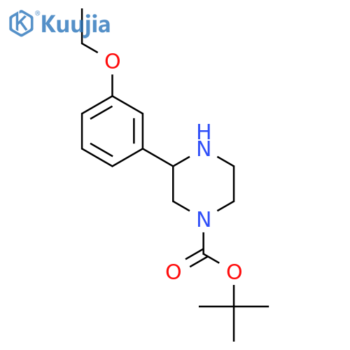 tert-butyl 3-(3-ethoxyphenyl)piperazine-1-carboxylate structure