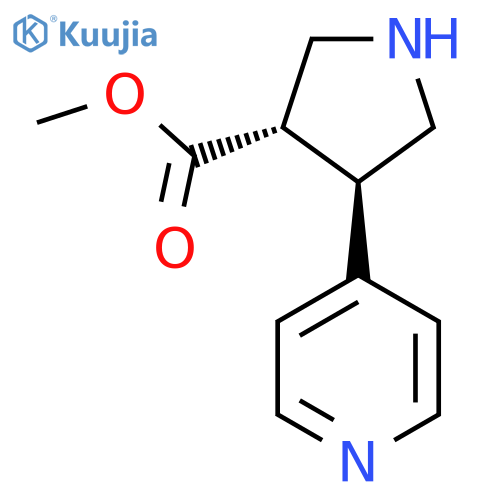 Methyl (3S,4R)-4-pyridin-4-ylpyrrolidine-3-carboxylate structure