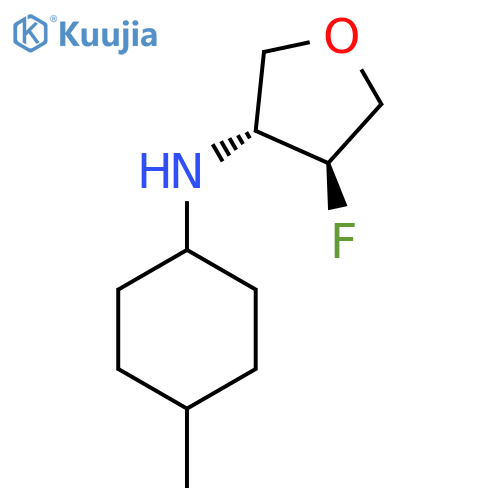(3R,4S)-4-Fluoro-N-[(1r,4r)-4-methylcyclohexyl]oxolan-3-amine structure