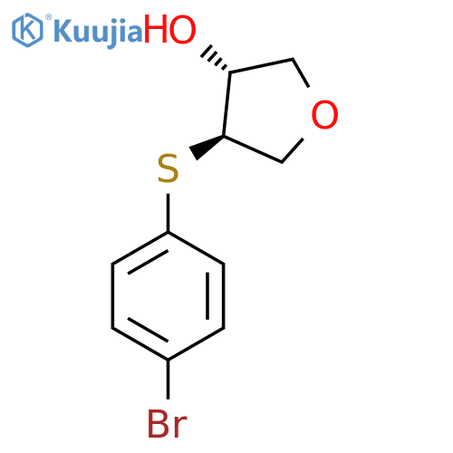 (3R,4R)-4-[(4-Bromophenyl)sulfanyl]oxolan-3-ol structure
