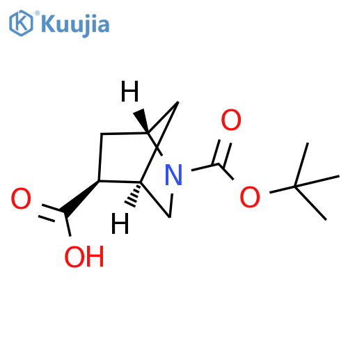 (1S,4R,5S)-2-[(tert-butoxy)carbonyl]-2-azabicyclo[2.2.1]heptane-5-carboxylic acid structure