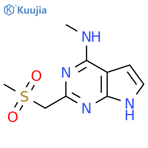 2-(methanesulfonylmethyl)-N-methyl-7H-pyrrolo2,3-dpyrimidin-4-amine structure