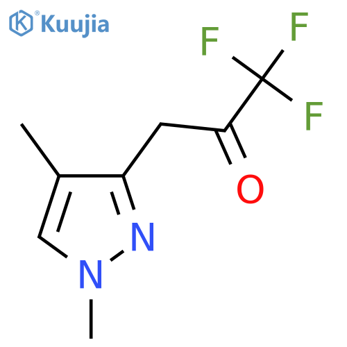 3-(1,4-dimethyl-1H-pyrazol-3-yl)-1,1,1-trifluoropropan-2-one structure