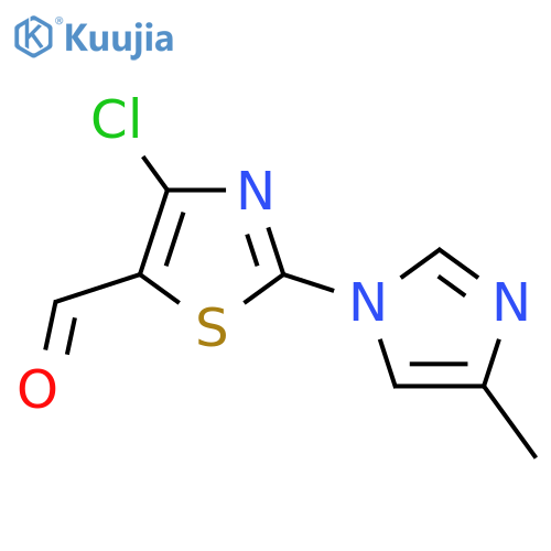 4-chloro-2-(4-methyl-1H-imidazol-1-yl)-1,3-thiazole-5-carbaldehyde structure