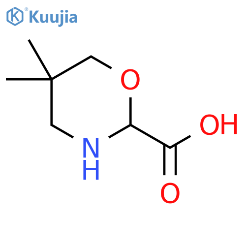 5,5-dimethyl-1,3-oxazinane-2-carboxylic acid structure