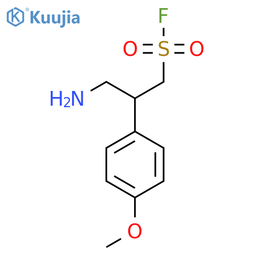 3-amino-2-(4-methoxyphenyl)propane-1-sulfonyl fluoride structure