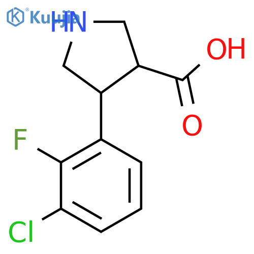 4-(3-Chloro-2-fluorophenyl)pyrrolidine-3-carboxylic acid structure