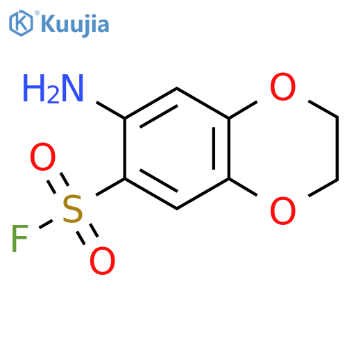 7-amino-2,3-dihydro-1,4-benzodioxine-6-sulfonyl fluoride structure