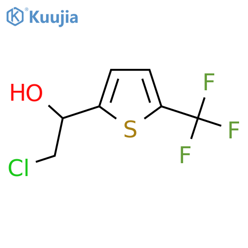2-chloro-1-5-(trifluoromethyl)thiophen-2-ylethan-1-ol structure
