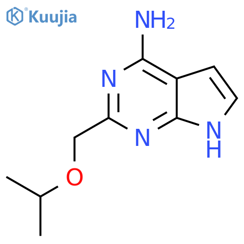 2-(propan-2-yloxy)methyl-7H-pyrrolo2,3-dpyrimidin-4-amine structure