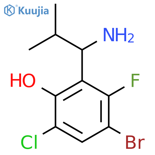 2-(1-amino-2-methylpropyl)-4-bromo-6-chloro-3-fluorophenol structure