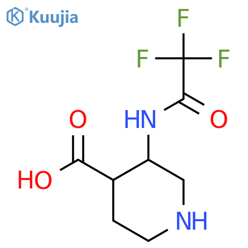3-(trifluoroacetamido)piperidine-4-carboxylic acid structure