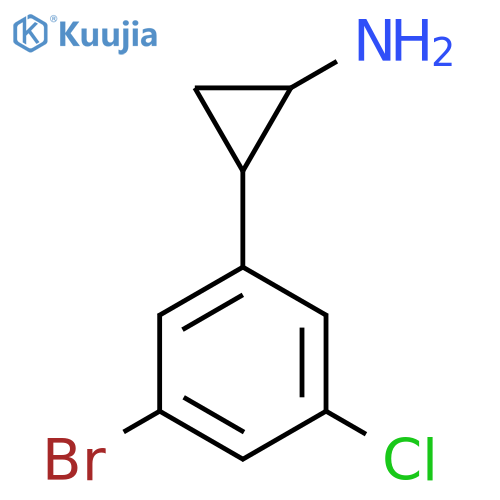 2-(3-bromo-5-chlorophenyl)cyclopropan-1-amine structure