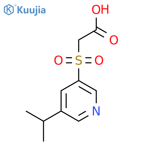 2-{5-(propan-2-yl)pyridin-3-ylsulfonyl}acetic acid structure