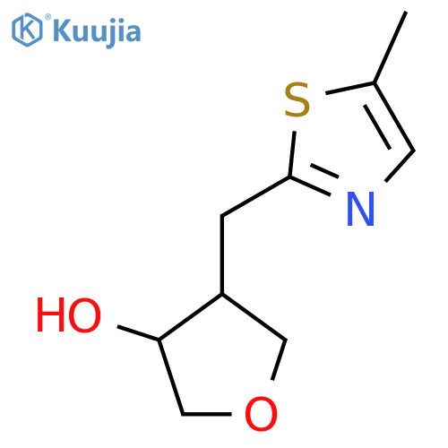 4-(5-methyl-1,3-thiazol-2-yl)methyloxolan-3-ol structure