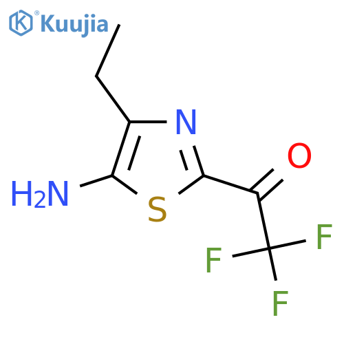 1-(5-amino-4-ethyl-1,3-thiazol-2-yl)-2,2,2-trifluoroethan-1-one structure