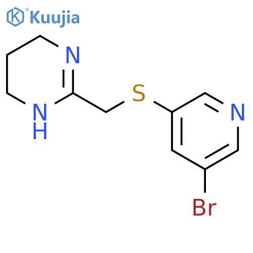 2-{(5-bromopyridin-3-yl)sulfanylmethyl}-1,4,5,6-tetrahydropyrimidine structure