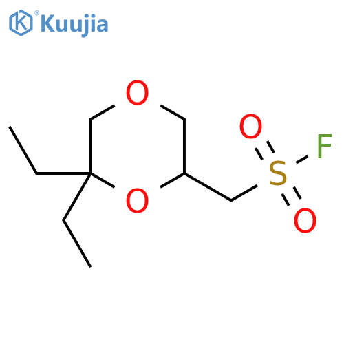 (6,6-diethyl-1,4-dioxan-2-yl)methanesulfonyl fluoride structure