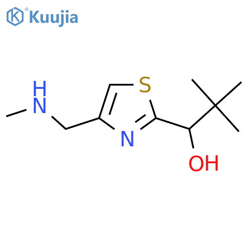 2,2-dimethyl-1-{4-(methylamino)methyl-1,3-thiazol-2-yl}propan-1-ol structure