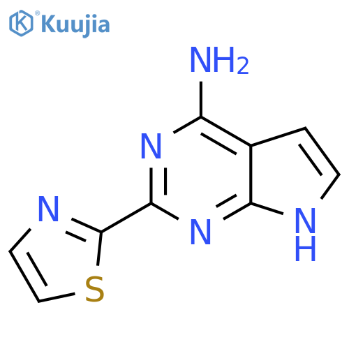 2-(1,3-thiazol-2-yl)-7H-pyrrolo2,3-dpyrimidin-4-amine structure