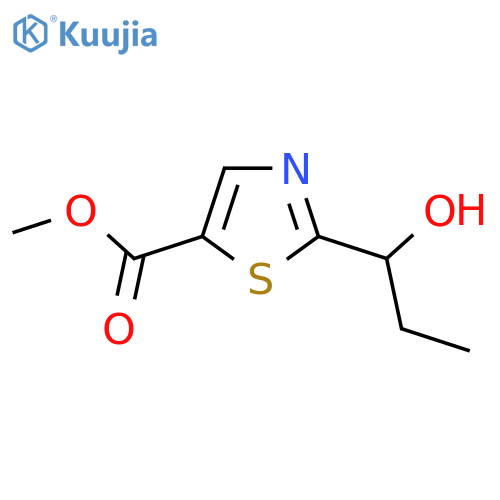 methyl 2-(1-hydroxypropyl)-1,3-thiazole-5-carboxylate structure