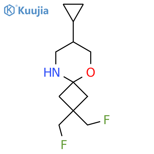 7-cyclopropyl-2,2-bis(fluoromethyl)-5-oxa-9-azaspiro3.5nonane structure
