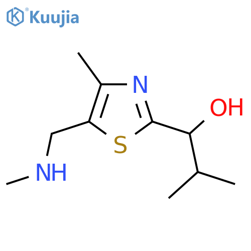 2-methyl-1-{4-methyl-5-(methylamino)methyl-1,3-thiazol-2-yl}propan-1-ol structure