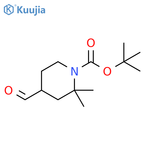 tert-butyl 4-formyl-2,2-dimethyl-piperidine-1-carboxylate structure