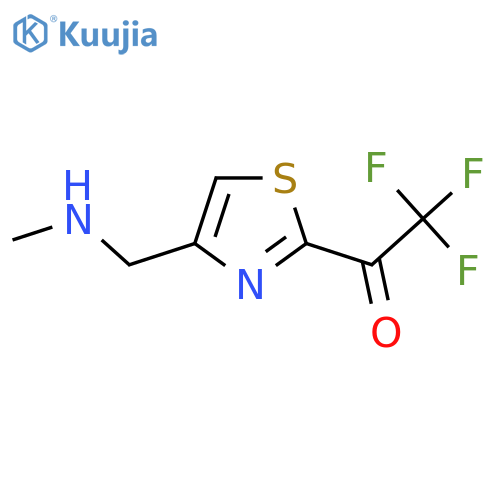 2,2,2-trifluoro-1-{4-(methylamino)methyl-1,3-thiazol-2-yl}ethan-1-one structure