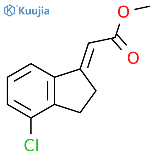 methyl 2-(1E)-4-chloro-2,3-dihydro-1H-inden-1-ylideneacetate structure