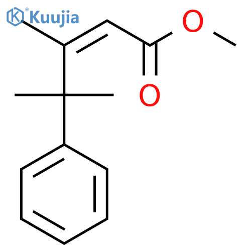 methyl (2Z)-3,4-dimethyl-4-phenylpent-2-enoate structure