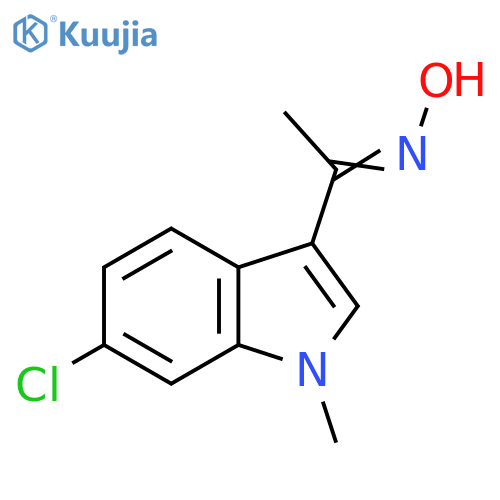 N-1-(6-chloro-1-methyl-1H-indol-3-yl)ethylidenehydroxylamine structure