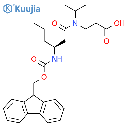 3-(3S)-3-({(9H-fluoren-9-yl)methoxycarbonyl}amino)-N-(propan-2-yl)hexanamidopropanoic acid structure
