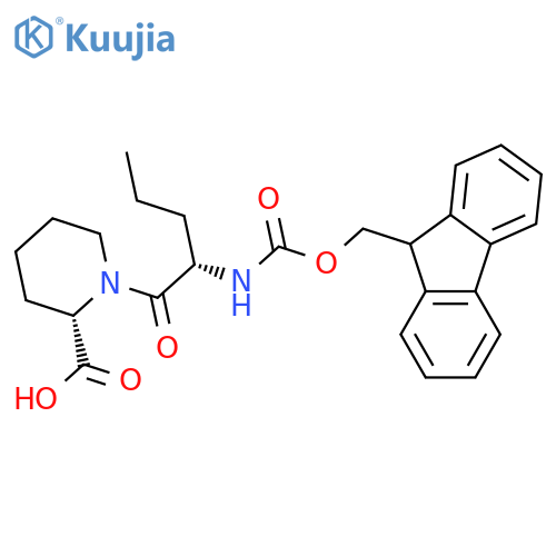 (2S)-1-(2S)-2-({(9H-fluoren-9-yl)methoxycarbonyl}amino)pentanoylpiperidine-2-carboxylic acid structure
