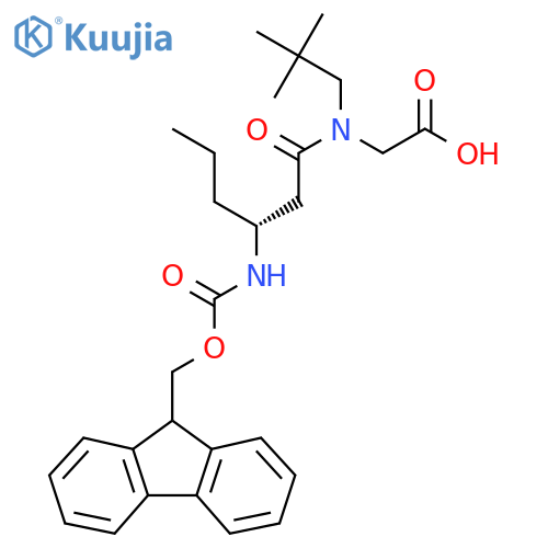 2-(3R)-N-(2,2-dimethylpropyl)-3-({(9H-fluoren-9-yl)methoxycarbonyl}amino)hexanamidoacetic acid structure