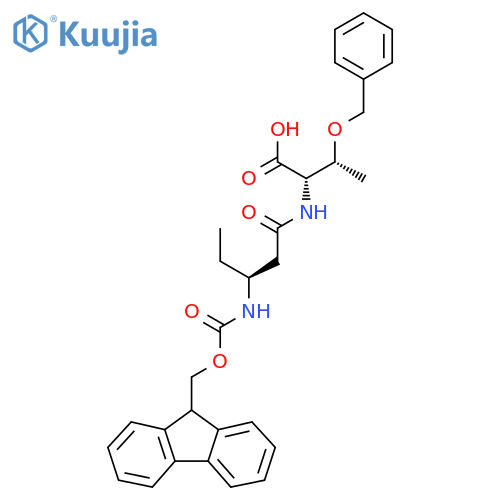 (2S,3R)-3-(benzyloxy)-2-(3S)-3-({(9H-fluoren-9-yl)methoxycarbonyl}amino)pentanamidobutanoic acid structure