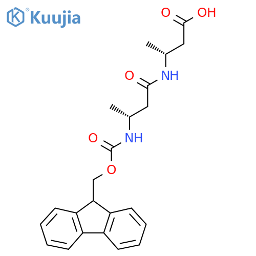 (3R)-3-(3R)-3-({(9H-fluoren-9-yl)methoxycarbonyl}amino)butanamidobutanoic acid structure