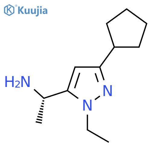 (1S)-1-(3-cyclopentyl-1-ethyl-1H-pyrazol-5-yl)ethan-1-amine structure