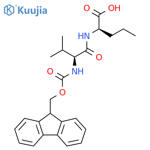 (2R)-2-(2S)-2-({(9H-fluoren-9-yl)methoxycarbonyl}amino)-3-methylbutanamidopentanoic acid structure