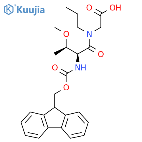 2-(2S,3R)-2-({(9H-fluoren-9-yl)methoxycarbonyl}amino)-3-methoxy-N-propylbutanamidoacetic acid structure