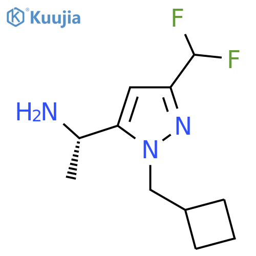 (1S)-1-1-(cyclobutylmethyl)-3-(difluoromethyl)-1H-pyrazol-5-ylethan-1-amine structure