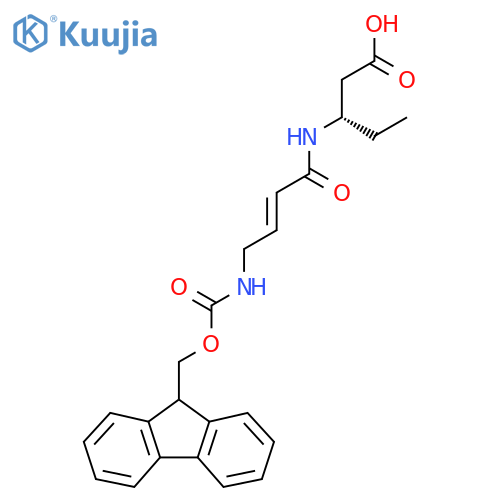 (3S)-3-4-({(9H-fluoren-9-yl)methoxycarbonyl}amino)but-2-enamidopentanoic acid structure